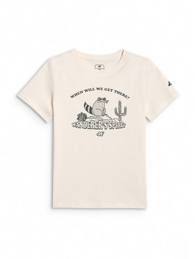 4F 4F T-Shirt HIKING TRIP Biały Regular Fit