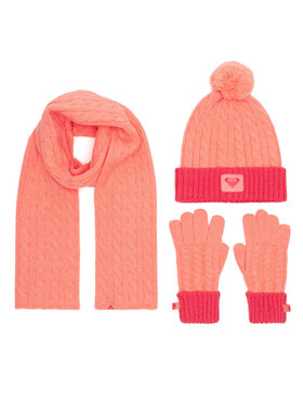 Roxy Roxy Комплект шапка, шал и ръкавици RX-KF-001-AW24 Оранжев