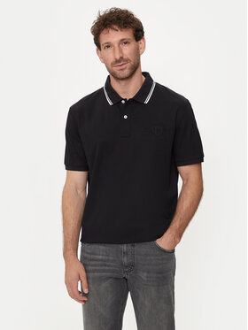 Gant Gant Polo Contrast 2013039 Czarny Regular Fit