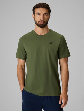 4F 4F T-Shirt BASIC+ Khaki Regular Fit