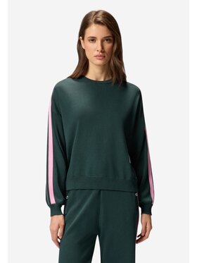 PINKO PINKO Bluza Back emporio maglia piquet effetto felpa tecnico Zielony Regular Fit