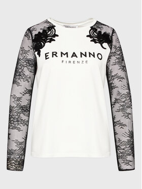 Ermanno Firenze Ermanno Firenze Блуза D42EL073EG7 Бял Regular Fit
