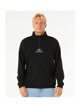 Rip Curl Rip Curl Bluza Pill Icon 1/4 Zip Crew Czarny Relaxed Fit