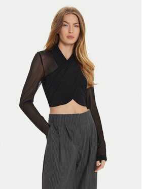 BARDOT BARDOT Blúz Aliyah 55001TB2 Fekete Slim Fit