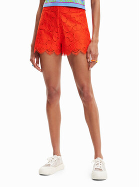 Desigual Desigual Šortky z materiálu Preston 23SWPW04 Oranžová Regular Fit