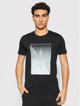 Armani Exchange Armani Exchange T-Shirt 6KZTFS ZJA5Z 1200 Czarny Regular Fit