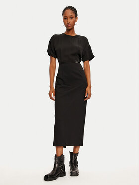 TWINSET TWINSET Džemper haljina 242TP2402 Crna Loose Fit