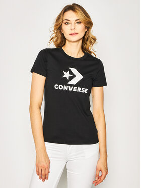 Converse Converse T-Shirt Star Chevron 10018569 Czarny Regular Fit