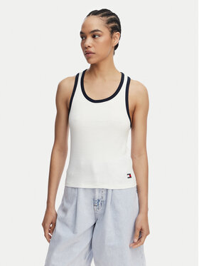 Tommy Hilfiger Tommy Hilfiger Top UW0UW06308 Biela Regular Fit