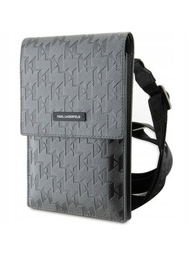 KARL LAGERFELD KARL LAGERFELD Etui na telefon Saffiano Mongram Plaque Srebrny
