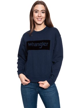 Wrangler Wrangler Felpa HIGH RIB RETRO SWEAT Blu Regular Fit