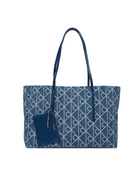 Calvin Klein Calvin Klein Τσάντα Emblem Aop Denim Tote W/ Pouch LV04F3428G Μπλε