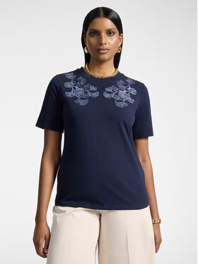 Elena Mirò Elena Mirò T-Shirt G341Z100563N034 Niebieski Regular Fit