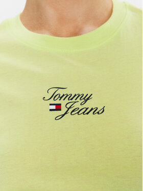 Tommy Jeans T-shirt Essential Logo DW0DW15441 Zelena Regular Fit