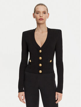 Balmain Balmain Cardigan DF1KL007KB07 Negru Regular Fit