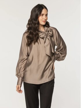 Willsoor Willsoor Bluzka 61514 Brązowy Oversize