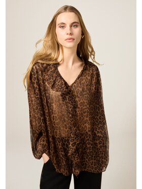 Oltre Oltre Blusa 2013E100371N0V2 Marrone Regular Fit