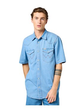 Wrangler Wrangler Koszula jeansowa 112362375 Niebieski Regular Fit