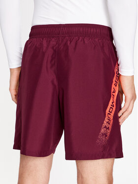 Under Armour Športne Kratke Hlače Ua Woven Graphic Shorts 1370388 Bordo Rdeča Loose Fit