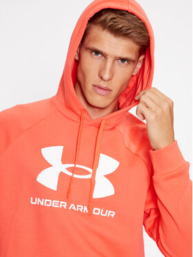 Under Armour Majica Dugih Rukava Ua Rival Fleece Logo Hd 1379758 Crvena Loose Fit