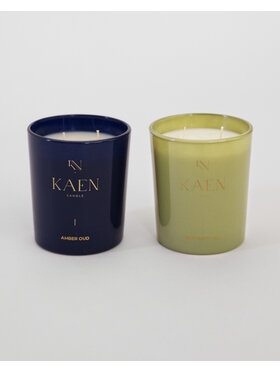 KAEN CANDLE KAEN CANDLE Świeca zapachowa Zestaw świec KAEN CANDLE | Amber Oud & Bergamot Tea Granatowy