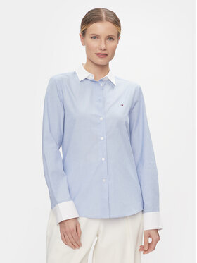 Tommy Hilfiger Tommy Hilfiger Hemd Fill A Fill Regular Shirt WW0WW40531 Himmelblau Slim Fit