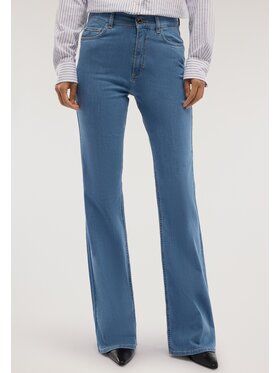 Trussardi Trussardi Jeansy P4419200364N0DF Turkusowy Flare Fit