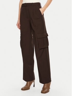 Guess Guess Pantaloni din material W5RB41 WGX02 Maro Regular Fit