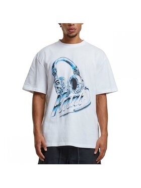 Karl Kani Karl Kani T-Shirt HEADPHONE PRINT T-SHIRT Biały Regular Fit