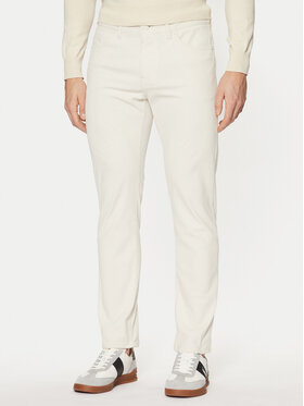 BOSS BOSS Bavlnené nohavice P-Delaware5 50527494 Écru Slim Fit