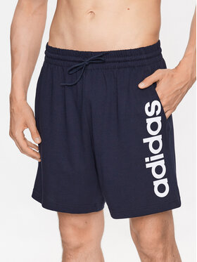 adidas adidas Szorty sportowe AEROREADY Essentials Single Jersey Linear Logo Shorts IC0064 Niebieski Regular Fit
