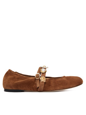 Stuart Weitzman Stuart Weitzman Baleríny Socharming Mary Jane SN125 Hnedá
