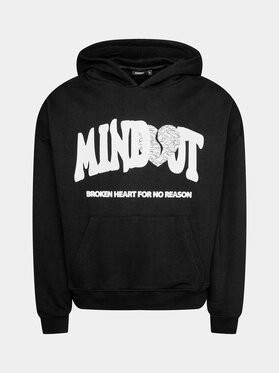Mindout Mindout Bluza Broken Heart Czarny Boxy Fit