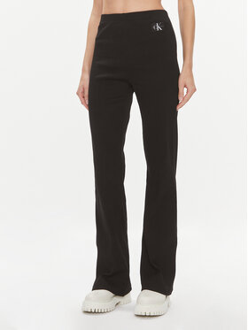 Calvin Klein Jeans Calvin Klein Jeans Текстилни панталони J20J222598 Черен Straight Fit