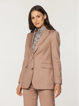 Willsoor Willsoor Marynarka 68141 Beżowy Oversize