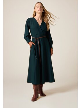 Oltre Oltre Vestito da giorno 7076J000966N035 Verde Flared Fit