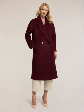 Motivi Motivi Cappotto 0077W000114N036 Bordeaux Regular Fit