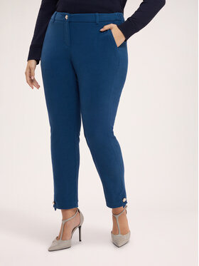 Fiorella Rubino Fiorella Rubino Pantaloni di tessuto P089L002525N024 Turchese Regular Fit