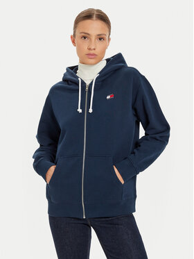 Tommy Jeans Tommy Jeans Світшот Tjw Rlx Badge Zipthru DW0DW19932 Cиній Regular Fit