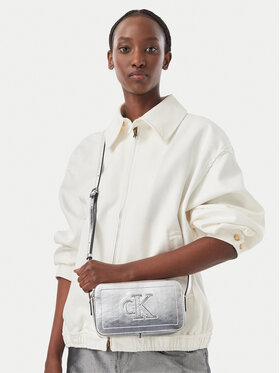 Calvin Klein Calvin Klein Käekott Bold Ck Outline Mtl Camera Bag LV04F3896G Hõbedane