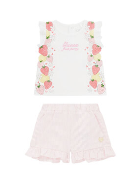 Guess Guess T-krekla un šortu komplekts A6GG00 K6YW0 Balts