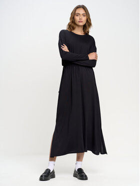 BIG STAR BIG STAR Sukienka dzianinowa DRESSAWA_906_340 Czarny Comfort Fit