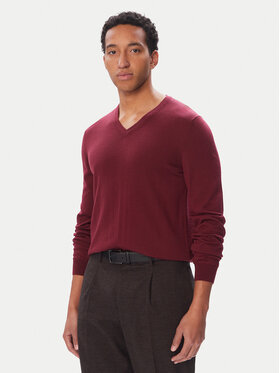 HUGO HUGO Sveter San Vredo-M 50474172 Bordová Slim Fit