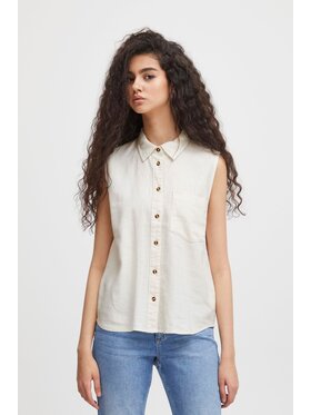 ICHI ICHI Camicia 20119499 Bianco Regular Fit