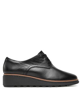 Clarks Clarks Oksfordo batai Sharon Rae 261754164 Juoda