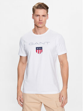 Gant Gant T-Shirt Shield 2003023 Biały Regular Fit