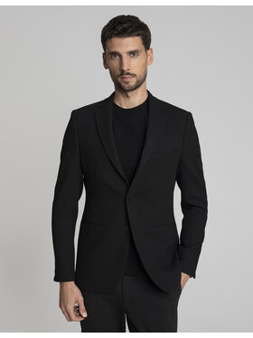 Borgio Borgio Marynarka collalto Czarny Slim Fit