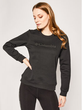 Columbia Columbia Μπλούζα Logo Crew AL1555 Μαύρο Regular Fit