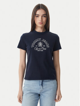 Tommy Jeans Tommy Jeans Тишърт Heritage Logo DW0DW22816 Тъмносин Regular Fit