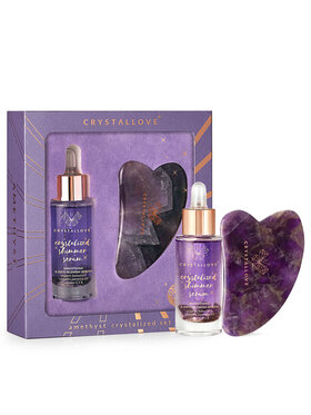 Crystallove Crystallove Do twarzy z ametystem i płytka do masażu gua sha Serum
